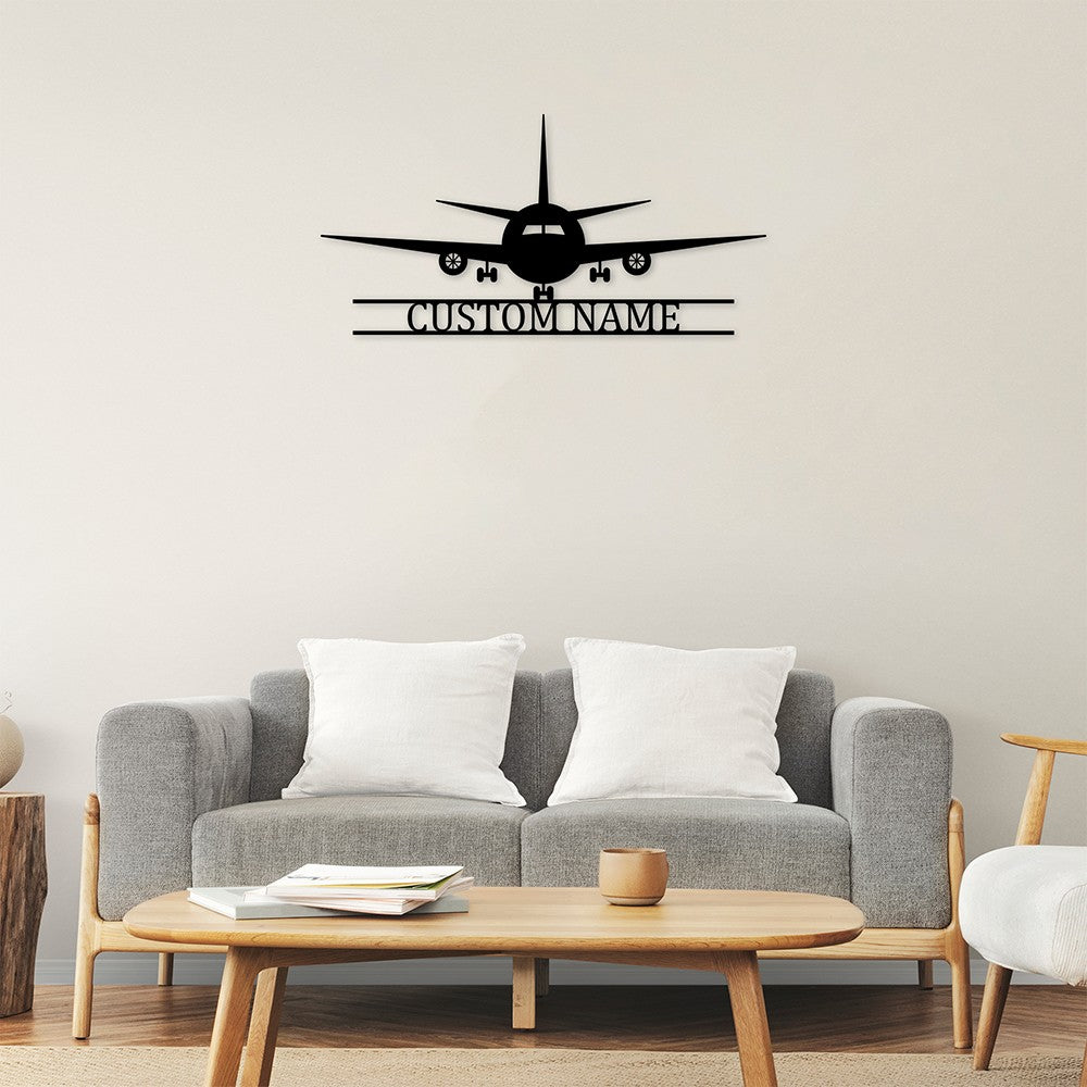 Personalized Airplane Metal Sign Metal Wall Art