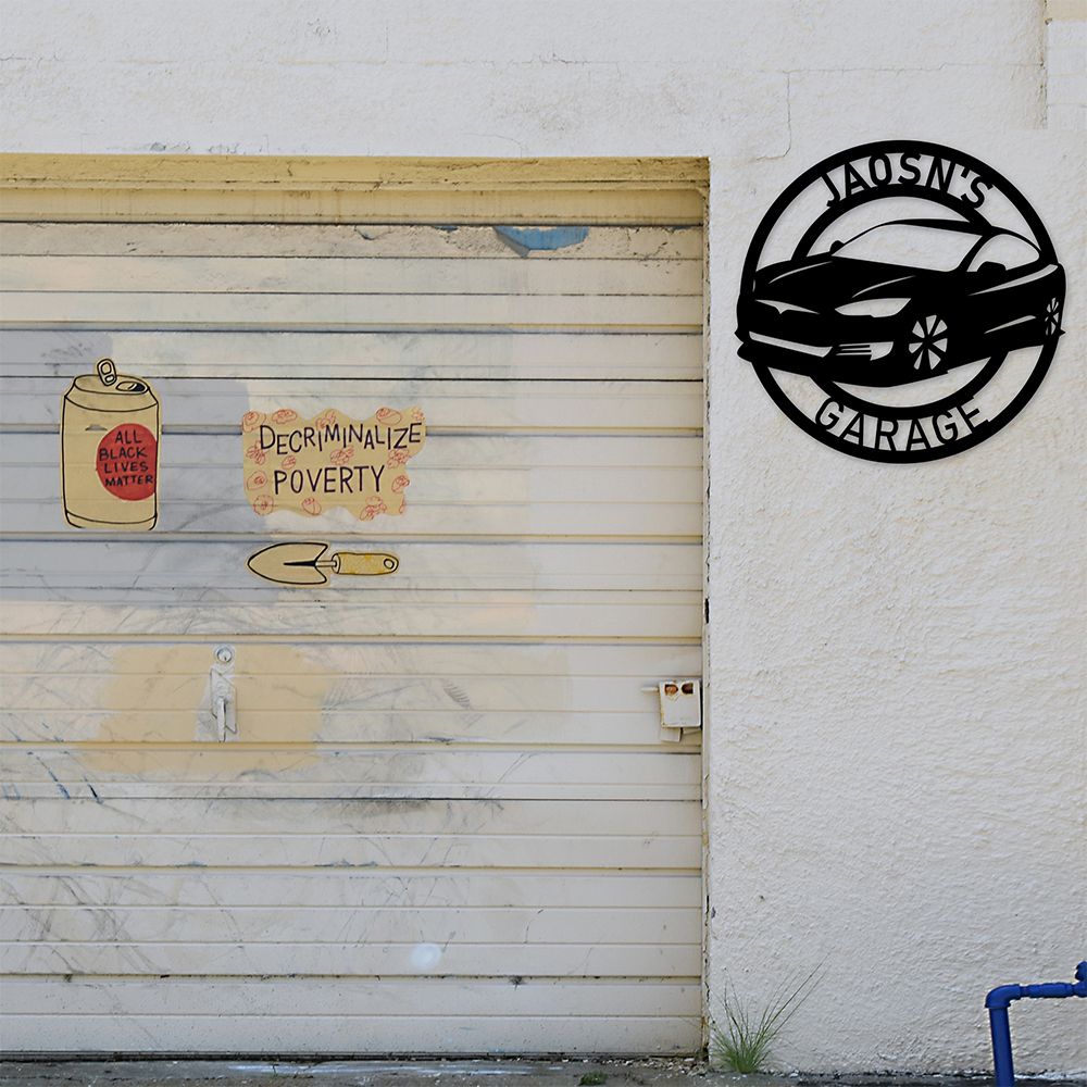 Custom Car Metal Garage Sign Work Shop Sign