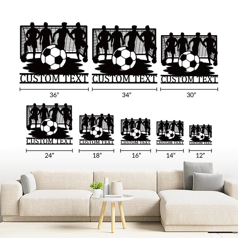 Custom Soccer Football Metal Wall Sign Sports Wall Decor