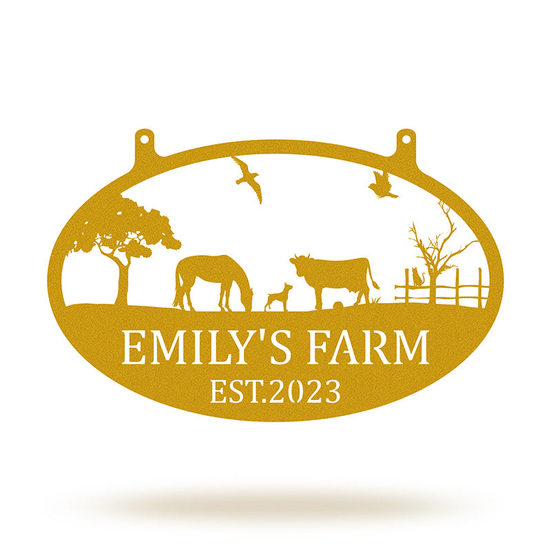 Custom Cow Horse Dog Farm Animals Metal Sign