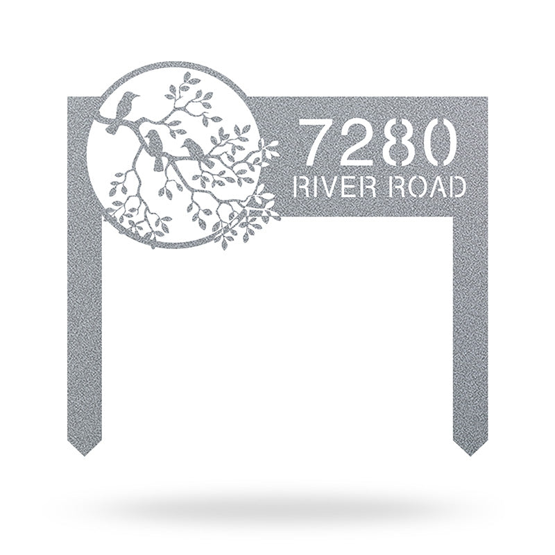 Custom Bird Metal Yard Art Garden Stake Sign Address Sign