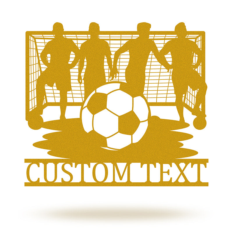 Custom Soccer Football Metal Wall Sign Sports Wall Decor