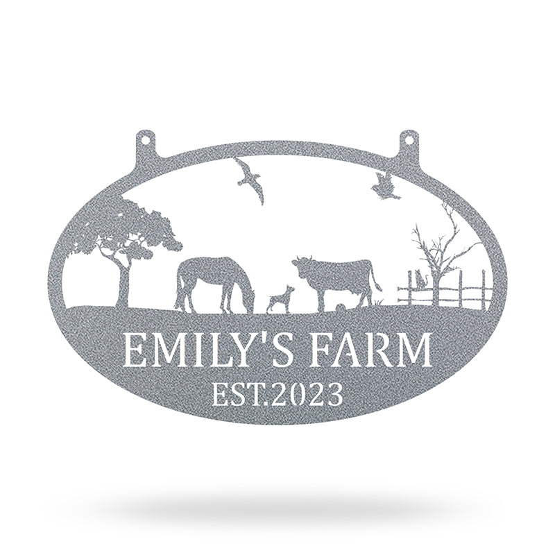 Custom Cow Horse Dog Farm Animals Metal Sign