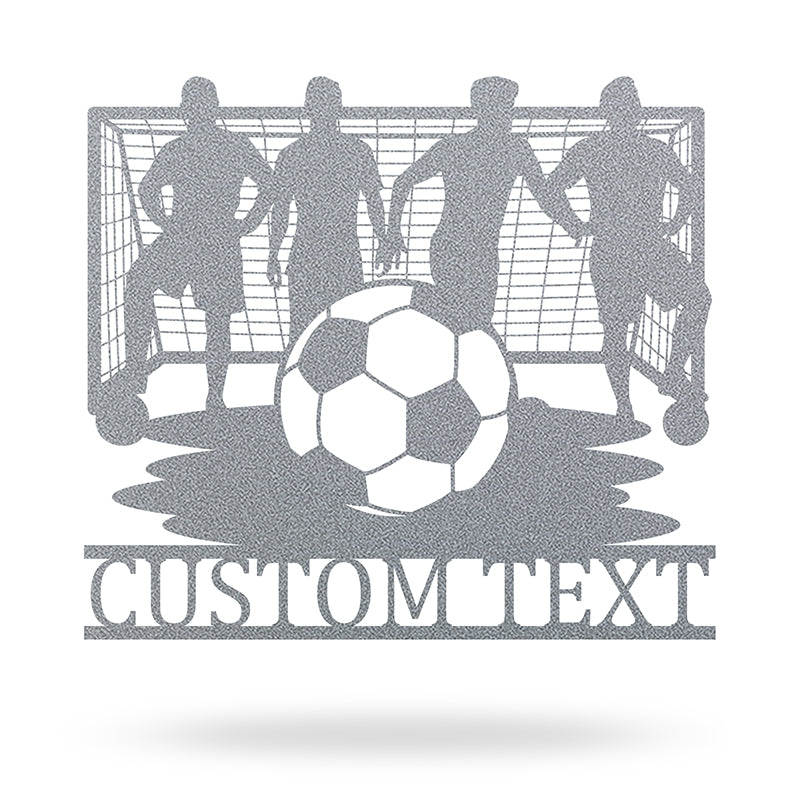 Custom Soccer Football Metal Wall Sign Sports Wall Decor