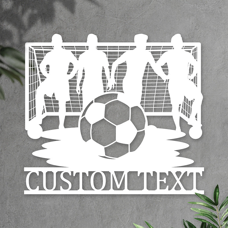 Custom Soccer Football Metal Wall Sign Sports Wall Decor