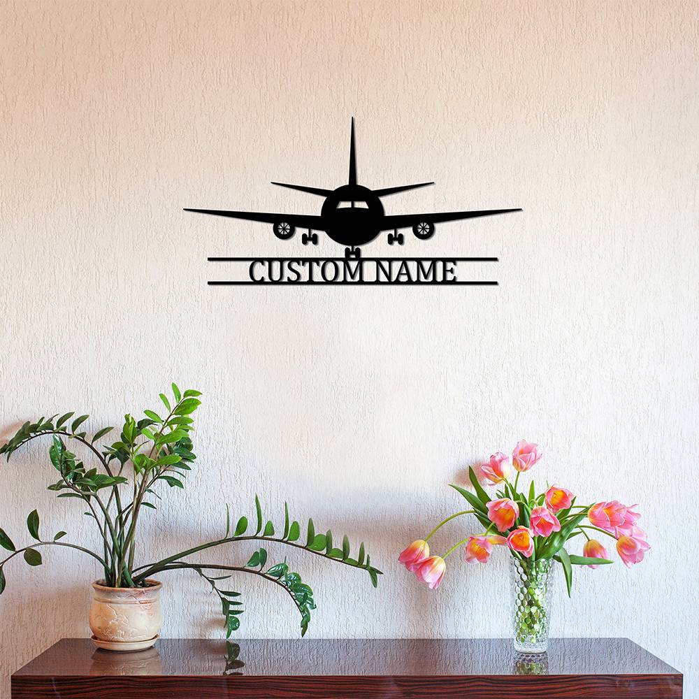 Personalized Airplane Metal Sign Metal Wall Art