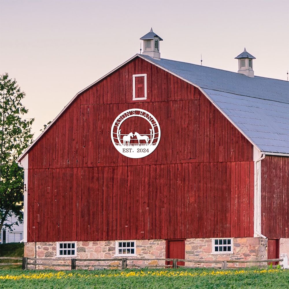 Personalized Horse Ranch Sign Farm Metal Sign