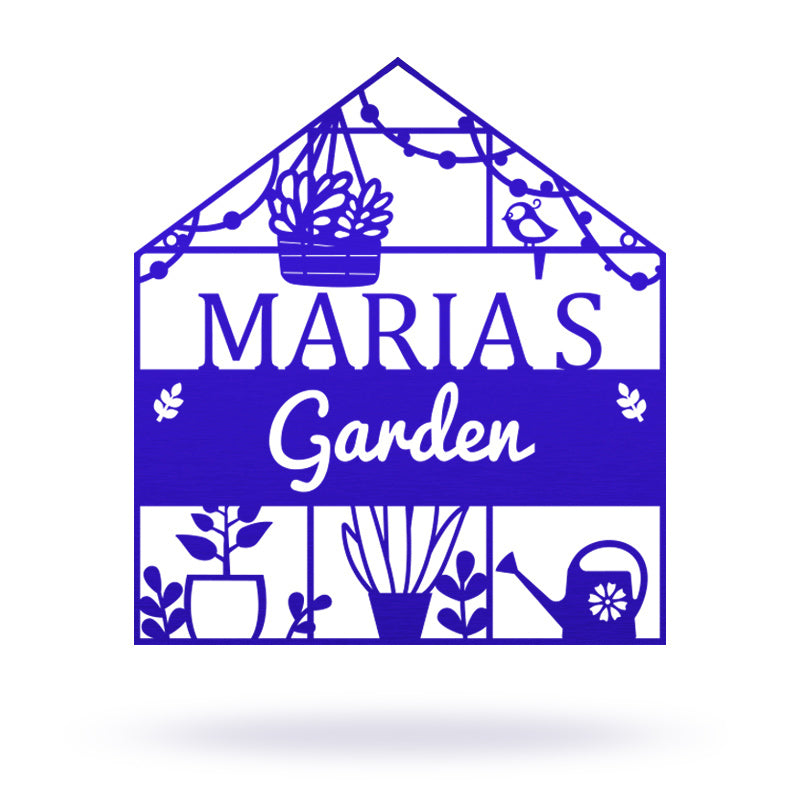 Custom Metal Greenhouse Sign Hanging Garden Sign