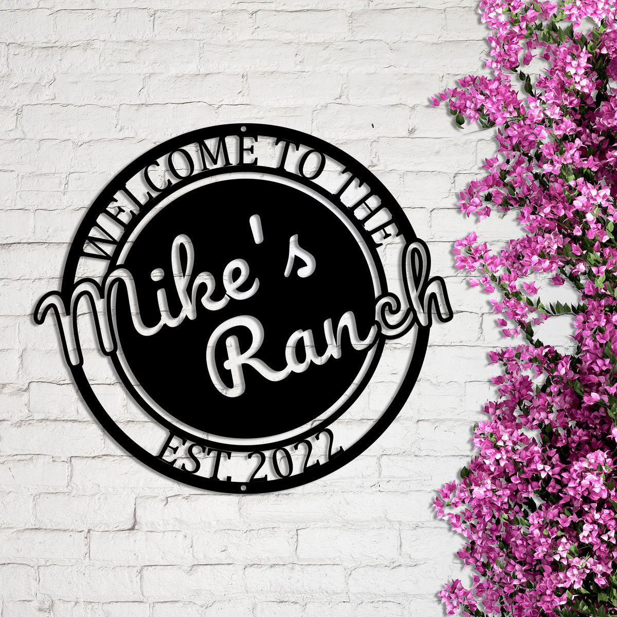 Custom Ranch Sign Metal Welcome Wall Art