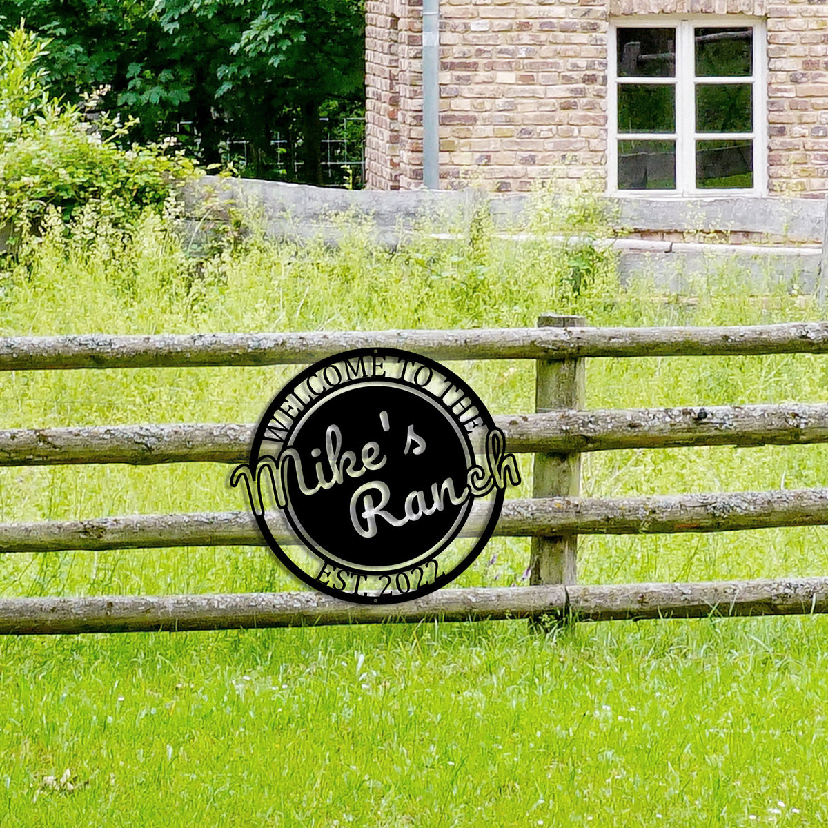 Custom Ranch Sign Metal Welcome Wall Art
