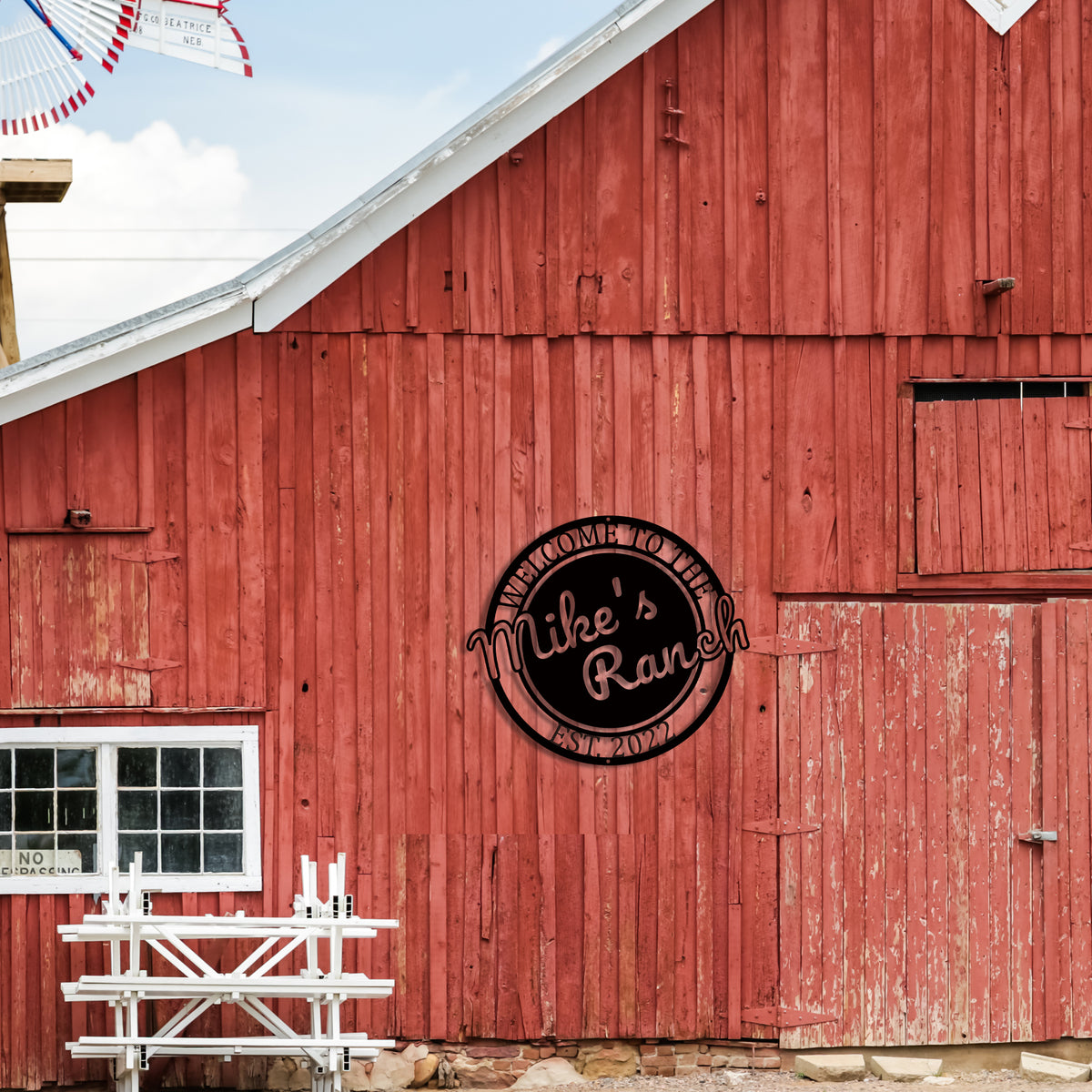 Custom Ranch Sign Metal Welcome Wall Art