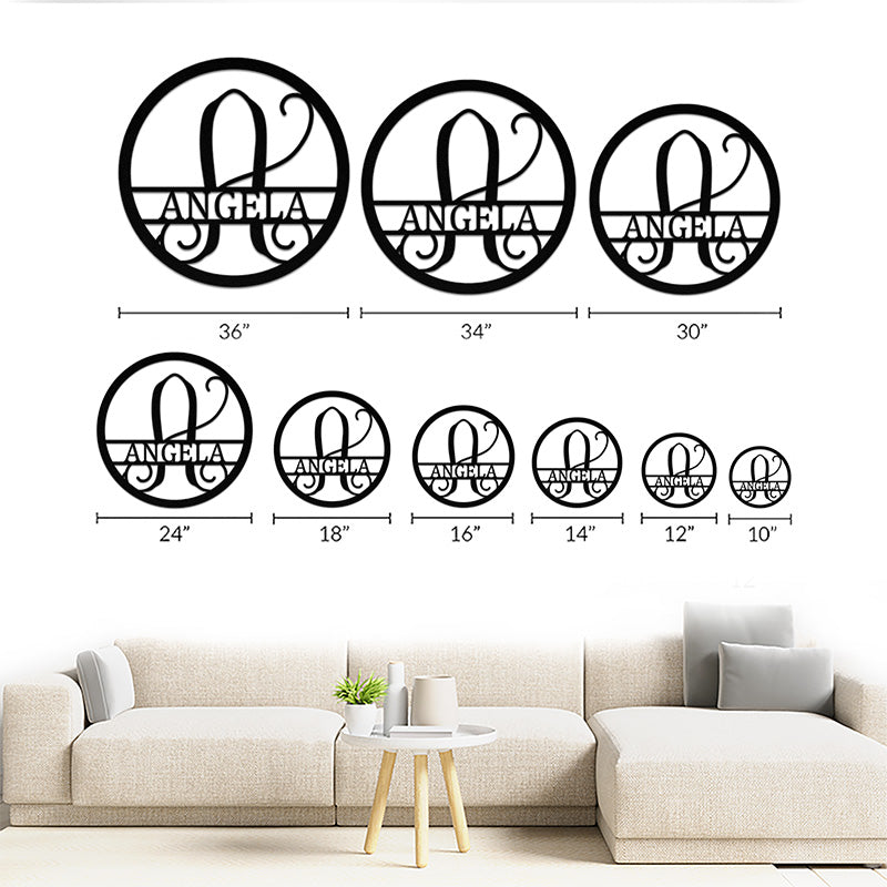 Personalized Family Name Outdoor Metal Monogram Sign For New Home Gift