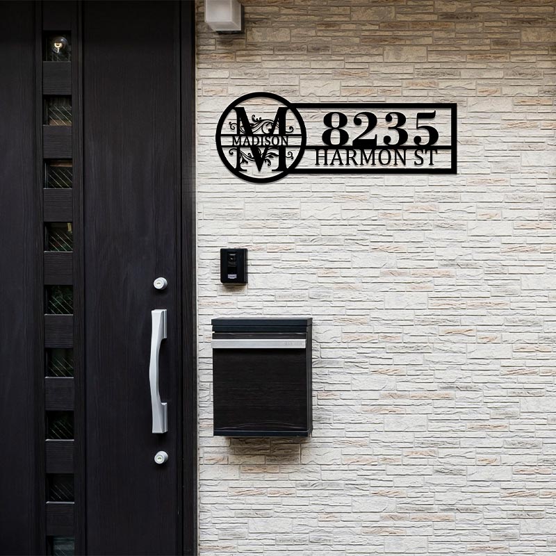 Custom Name Metal Address Sign Address Numbers for House