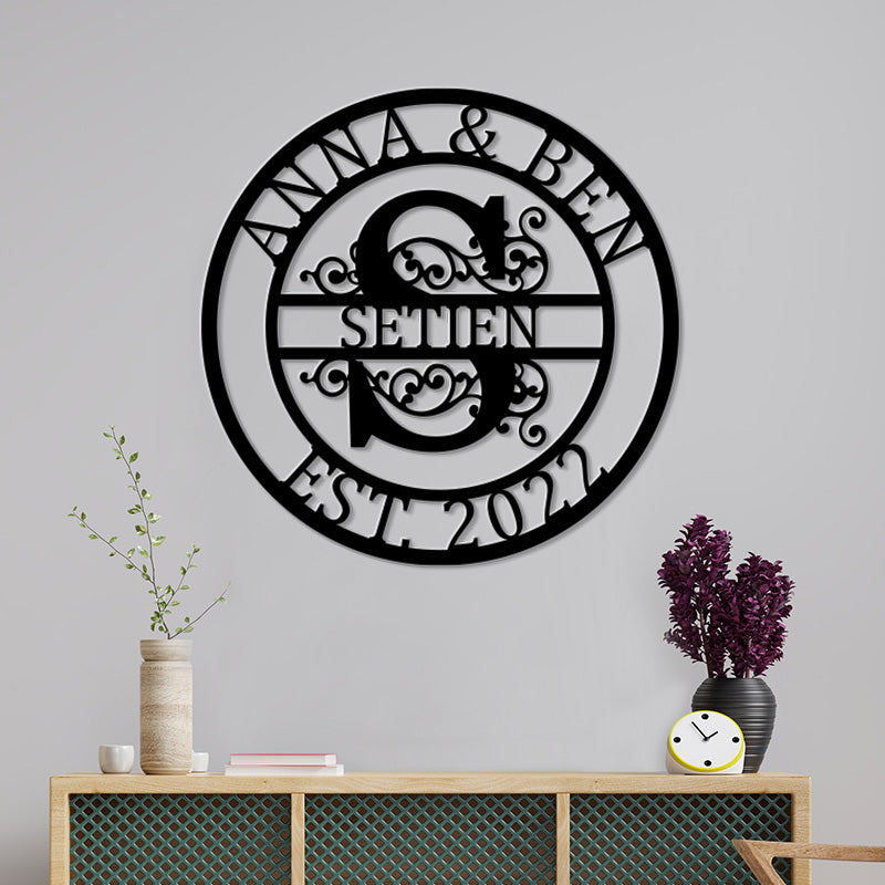 Custom Family Name Metal Sign for Yard Decor For Commemorative Gift