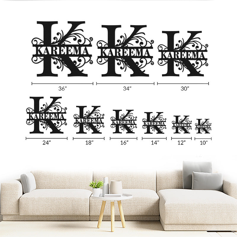 Personalized Metal Monogram Sign Metal Wall Decor