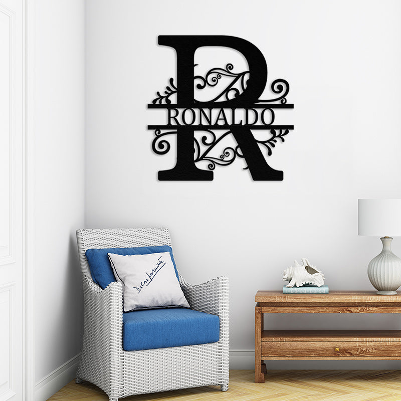Personalized Last Name Monogram Metal Signs For Anniversary Gift