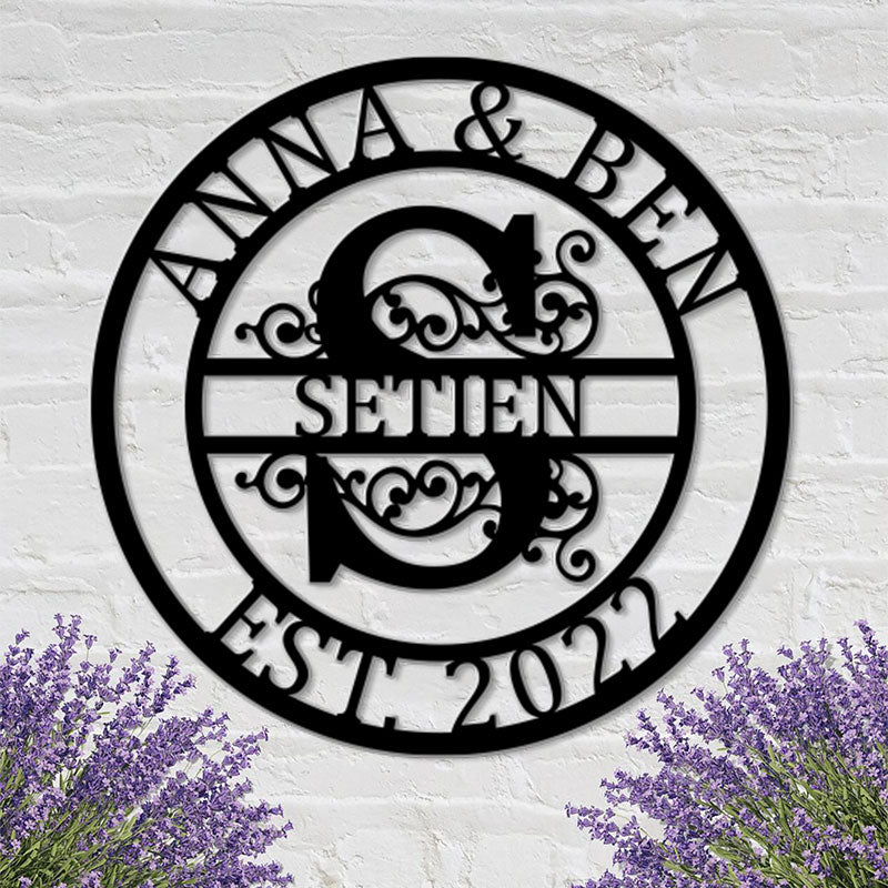 Custom Family Name Metal Sign for Yard Decor For Commemorative Gift