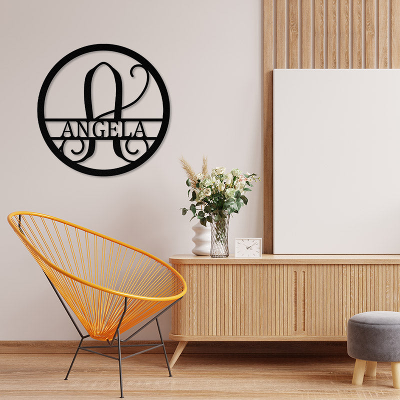 Personalized Family Name Outdoor Metal Monogram Sign For New Home Gift