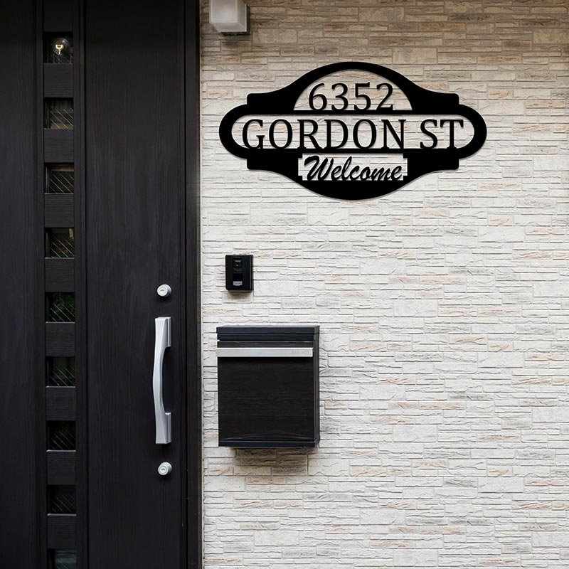 Custom Welcome Sign Address Metal Sign House Numbers