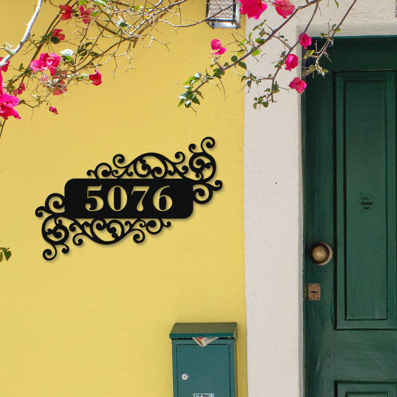 Custom Metal Address Sign Outside Plaque for House Number