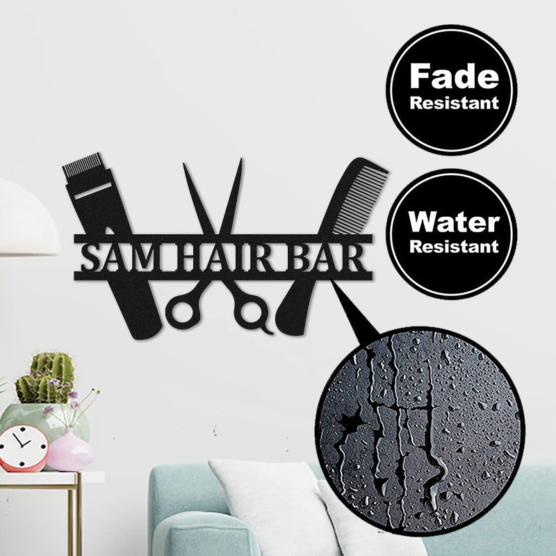 Personalized Barber Metal Sign for Hair Stylist Gift