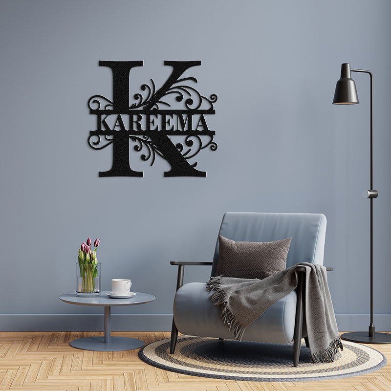 Personalized Metal Monogram Sign Metal Wall Decor
