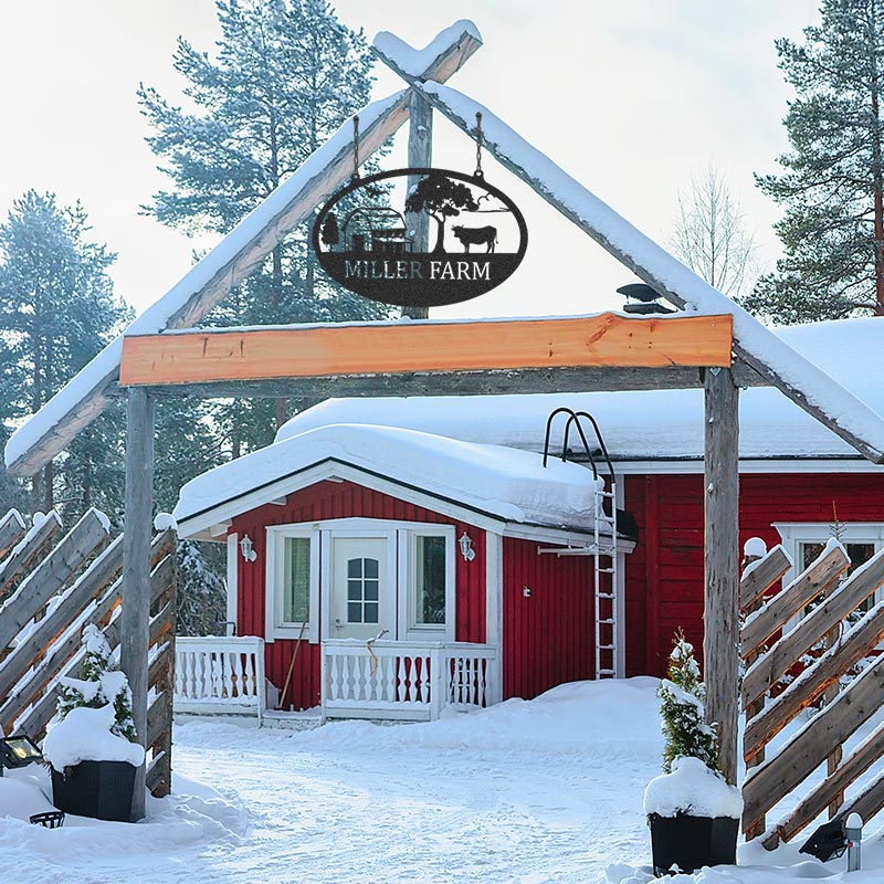 Personalized Cow Name Metal Monogram Sign for Farm Decor