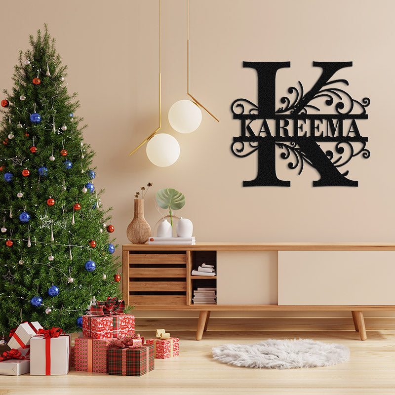 Personalized Metal Monogram Sign Metal Wall Decor