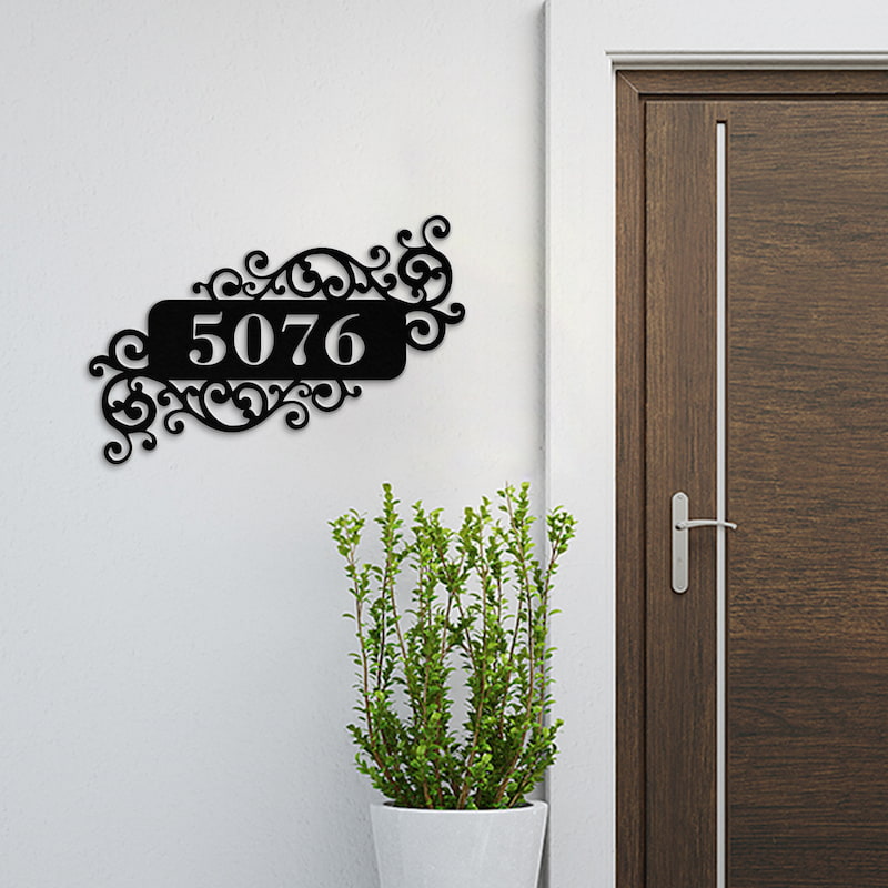 Custom Metal Address Sign Outside Plaque for House Number