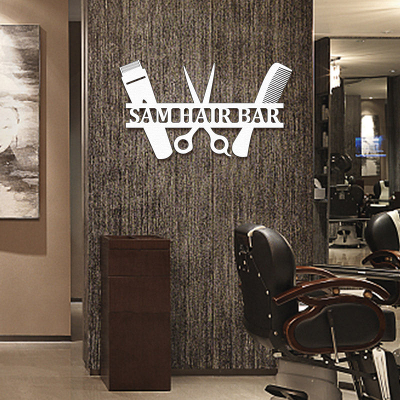 Personalized Barber Metal Sign for Hair Stylist Gift