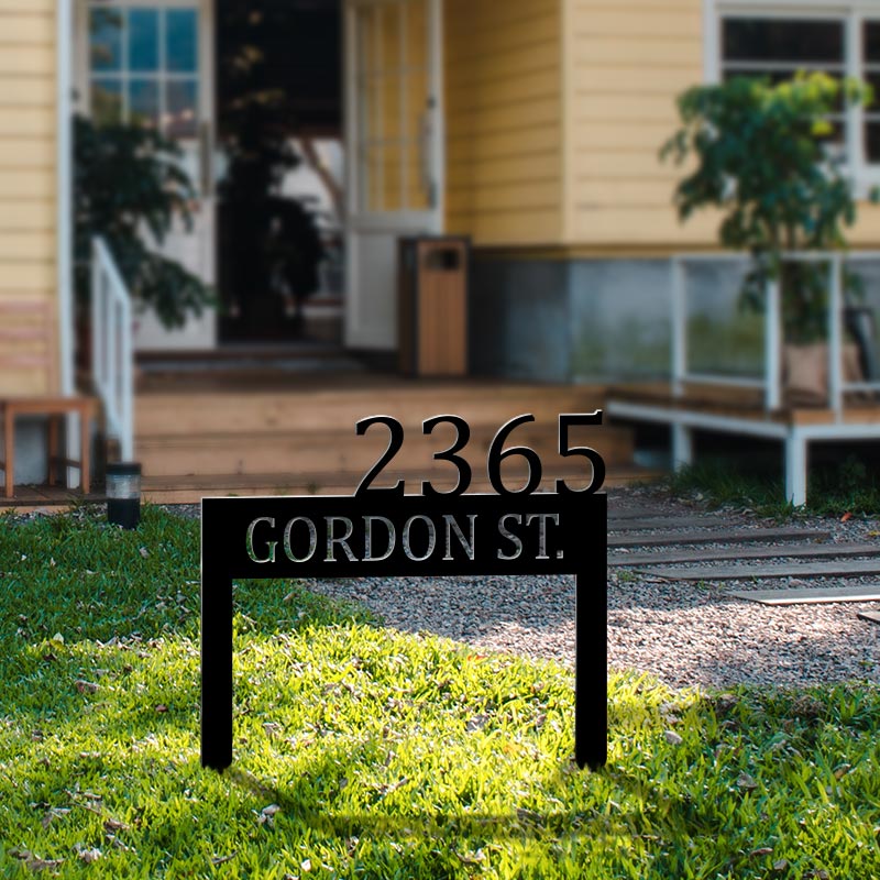 Personalized Metal Address Yard Sign House Numbers for Home