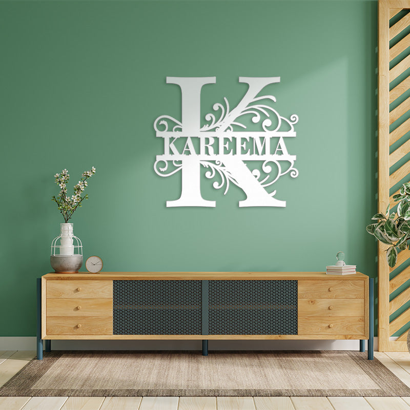 Personalized Metal Monogram Sign Metal Wall Decor