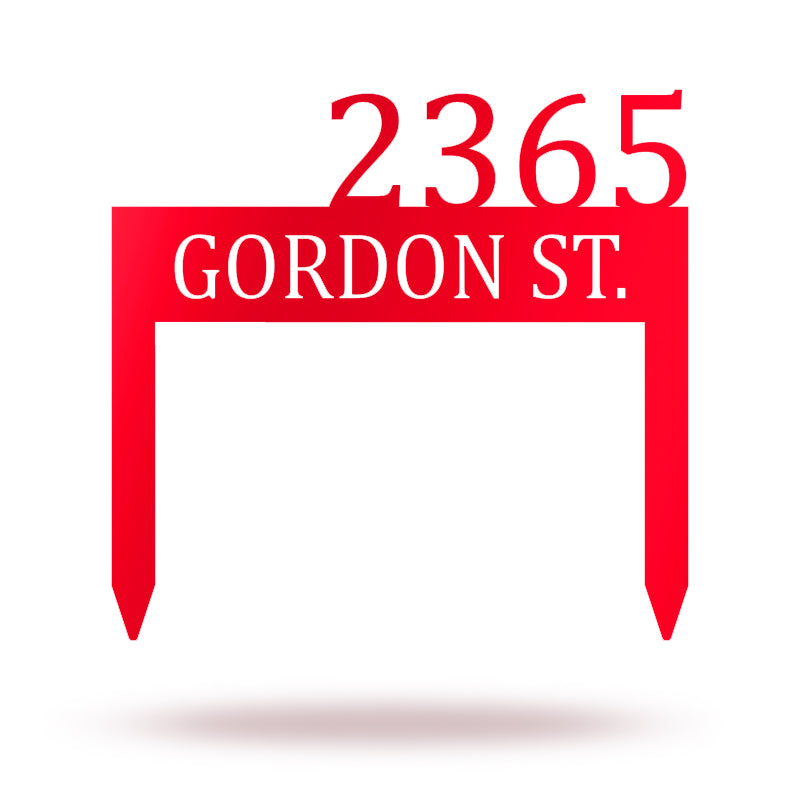 Personalized Metal Address Yard Sign House Numbers for Home