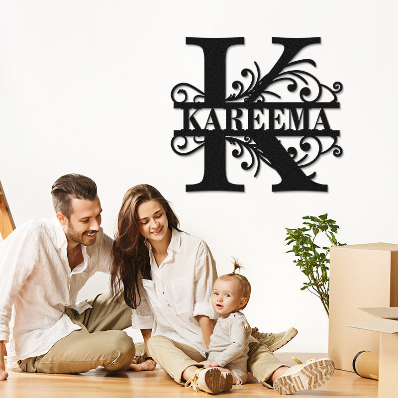 Personalized Metal Monogram Sign Metal Wall Decor