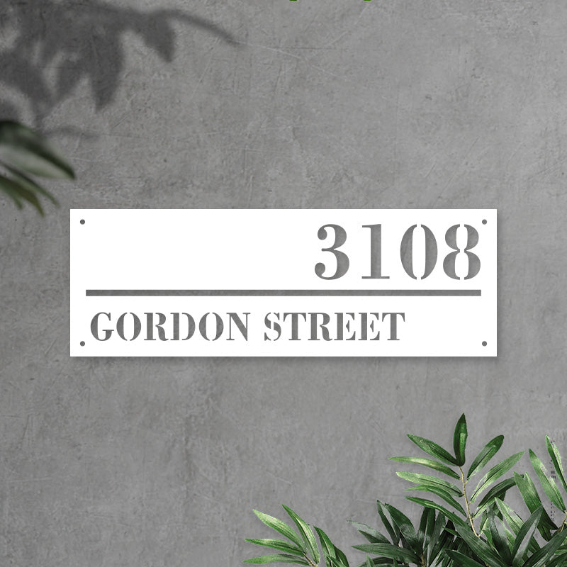 Diy Address Sign Metal House Number and Letters Signs for Yard