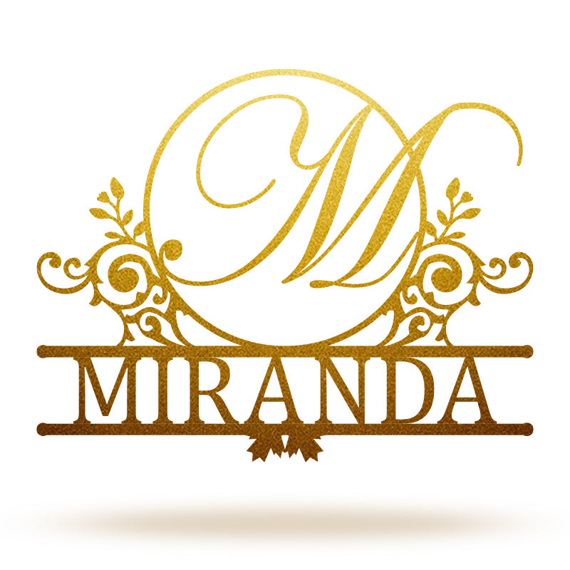 Personalized Metal Split Monogram Sign For Creative Gift