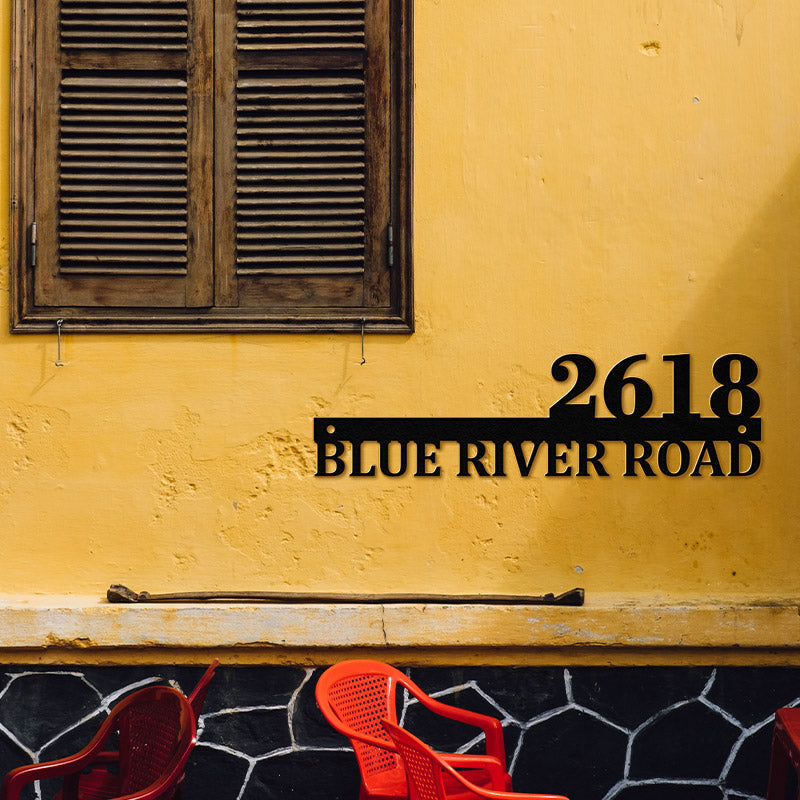 Custom Address Metal Sign House Numbers for Home &amp; Garden