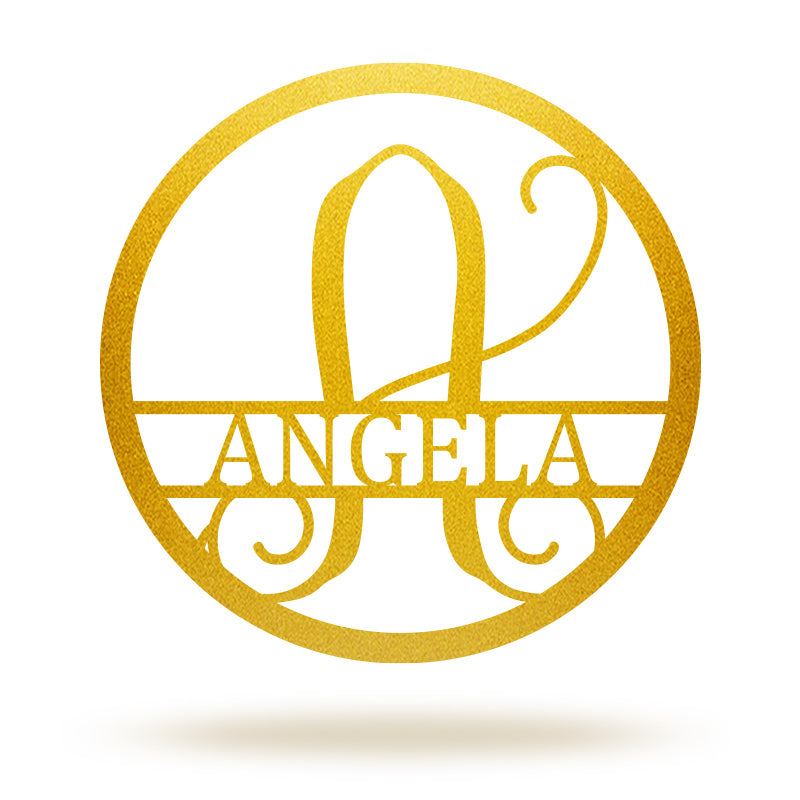 Personalized Family Name Outdoor Metal Monogram Sign For New Home Gift