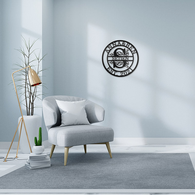 Custom Family Name Metal Sign for Yard Decor For Commemorative Gift