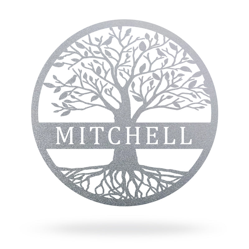 Custom Name Elaborate Tree Of Life Metal Sign