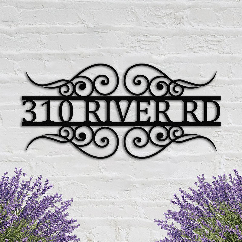 Personalized Address Metal Sign House Numbers for Housewarming Gift