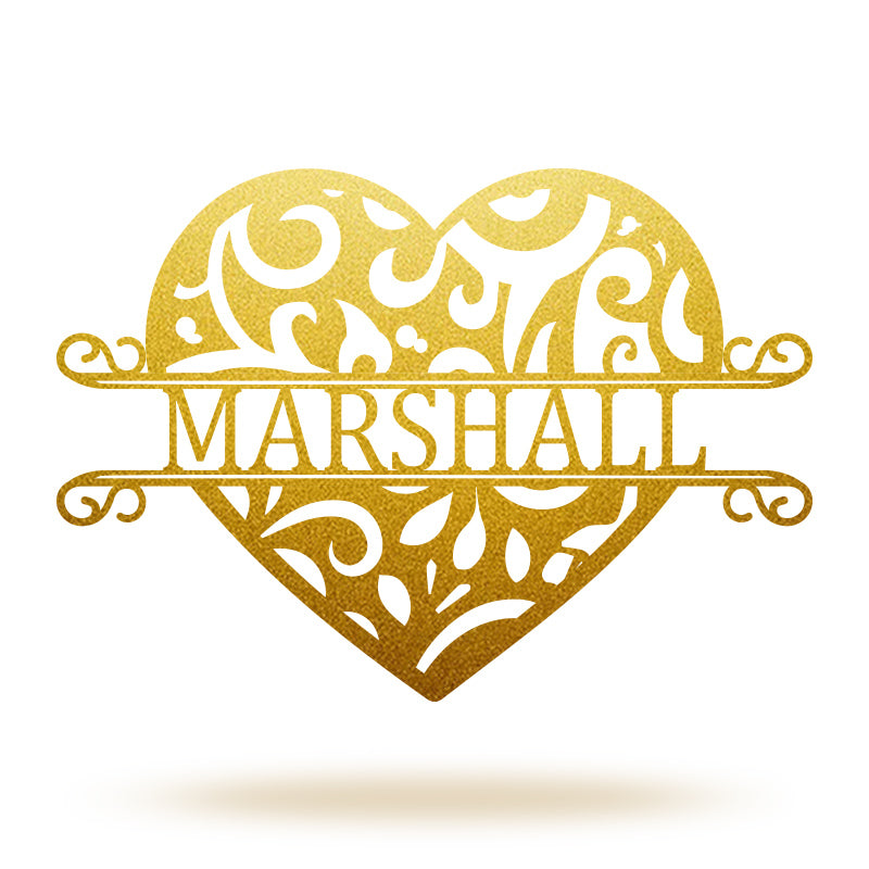 Custom Metal Heart Sign For Your Love &amp; Wedding Gift