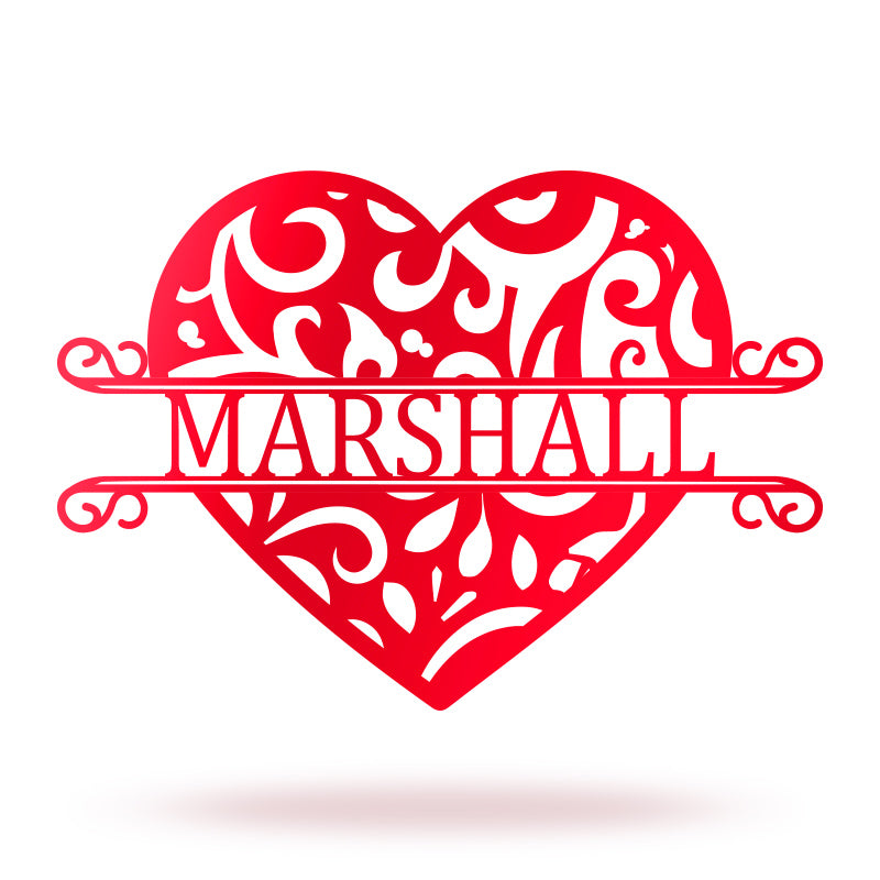 Custom Metal Heart Sign For Your Love &amp; Wedding Gift