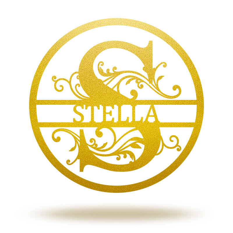 Custom Last Name Monogram Metal Signs For Home and Yard Decor