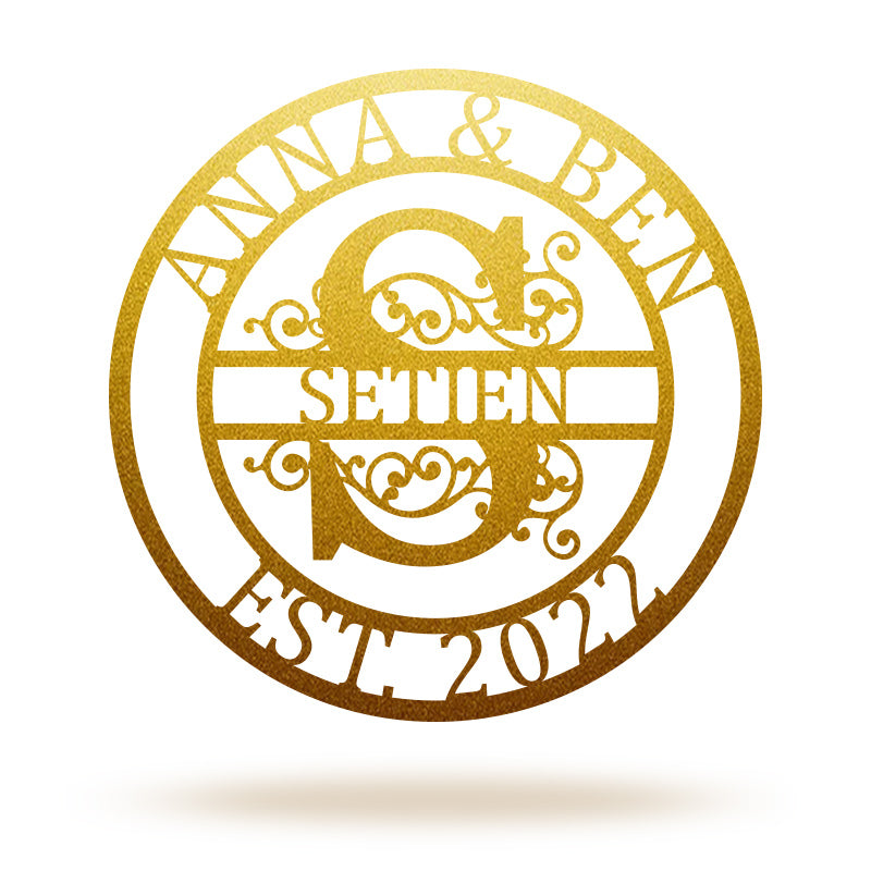 Custom Family Name Metal Sign for Yard Decor For Commemorative Gift