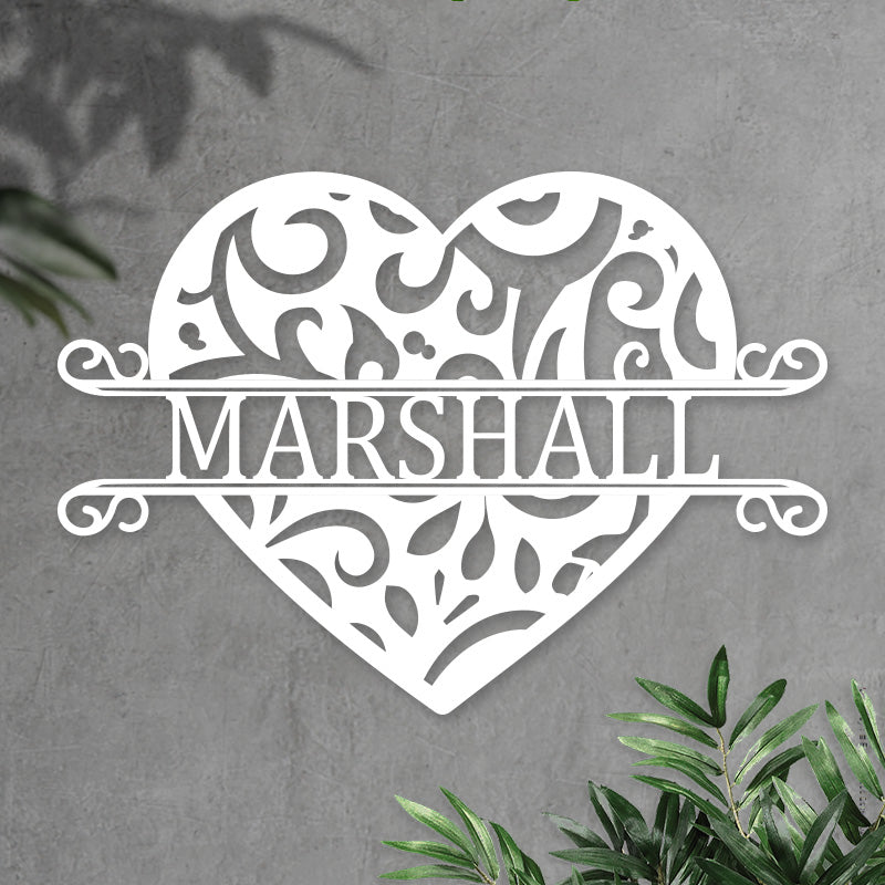 Custom Metal Heart Sign For Your Love &amp; Wedding Gift