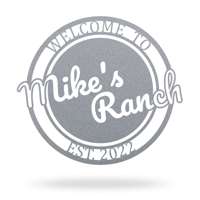 Custom Ranch Sign Metal Welcome Wall Art