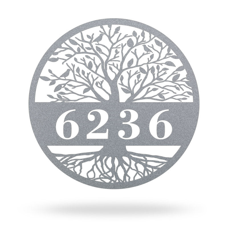 Personalized Tree Of Life Metal Address Sign House Numbers