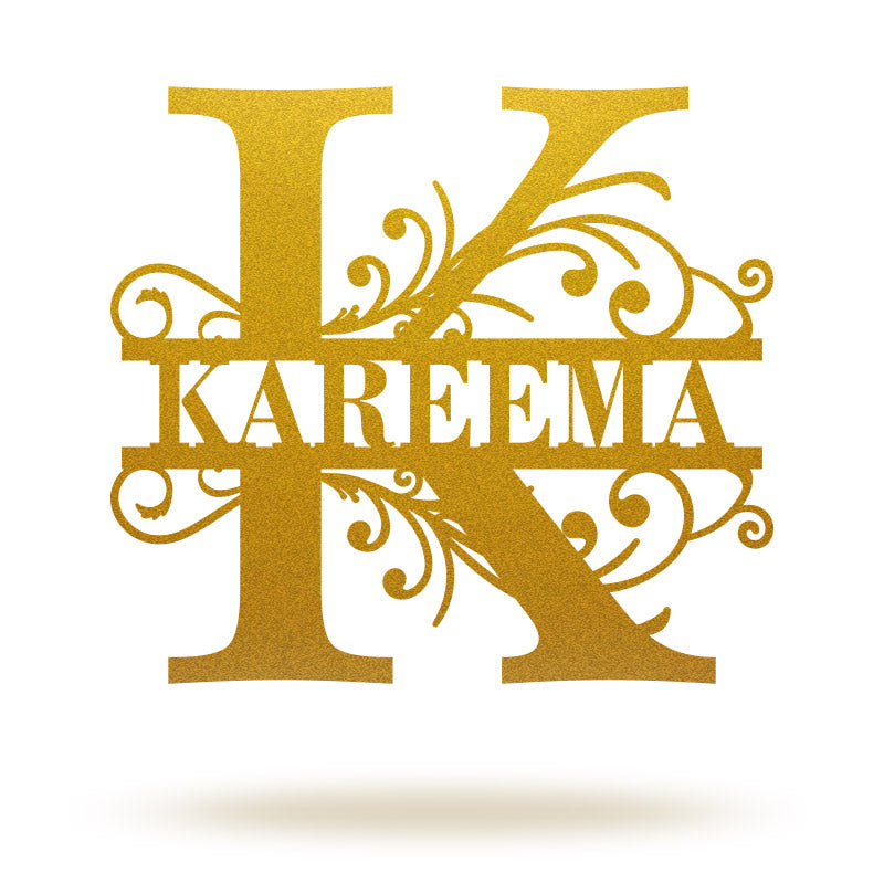 Personalized Metal Monogram Sign Metal Wall Decor