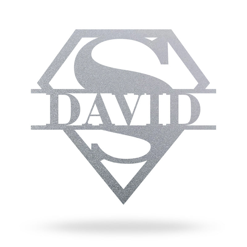 Personalized Super Dad Name Metal Sign for Dad Gift